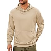 Runcati Mens Pullover Hoodies Long Sleeve Casual Lightweight Fashion Hooded Sweatshirt with Kanga Pockets