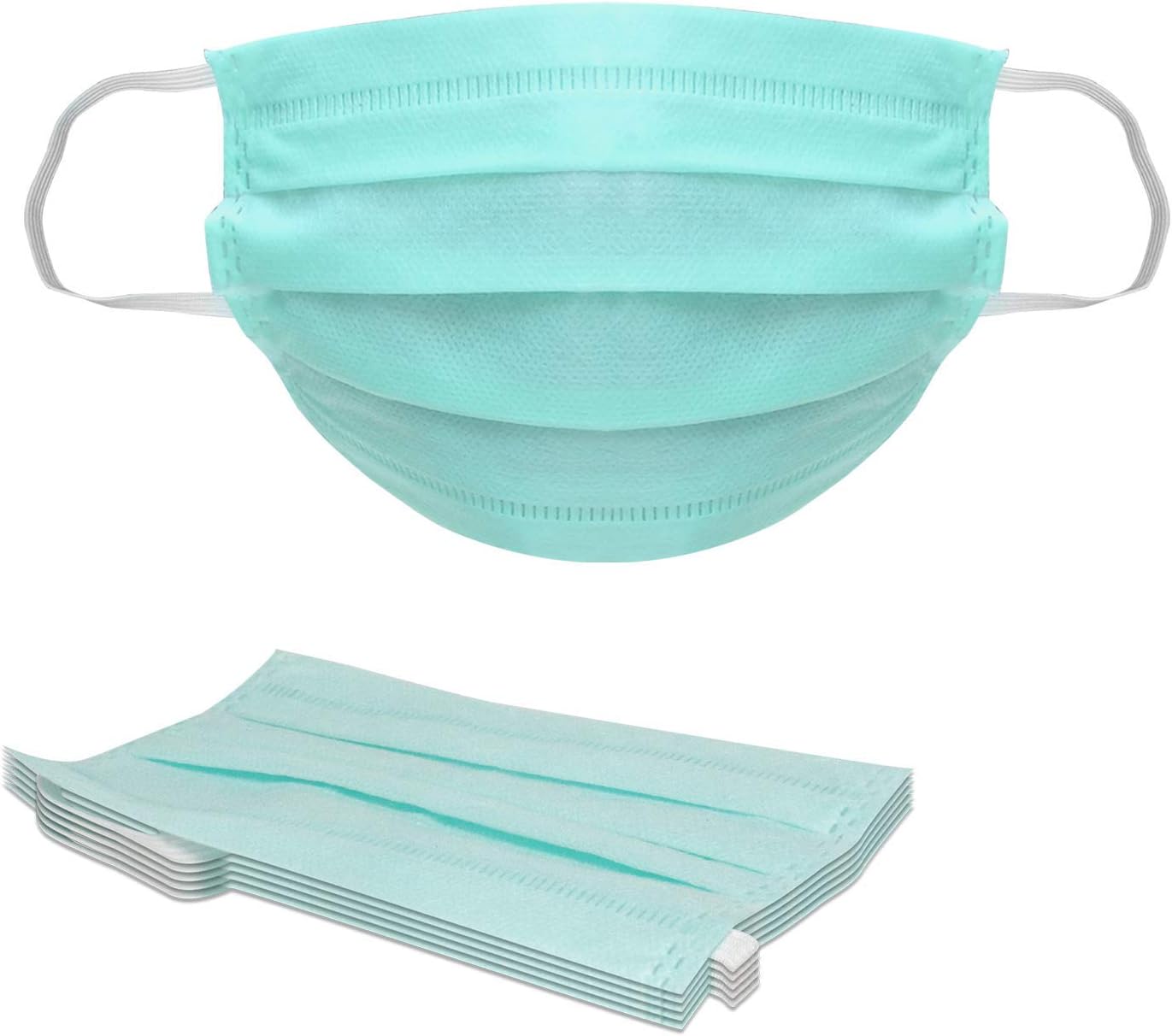 Pivalo 3-Layer Surgical Face Mask Universal Fit Polypropylene 3-Ply Anti-Dust Anti-Pollution Mask with Earloop for Medical Sanitary & Personal Health (50 PCS)