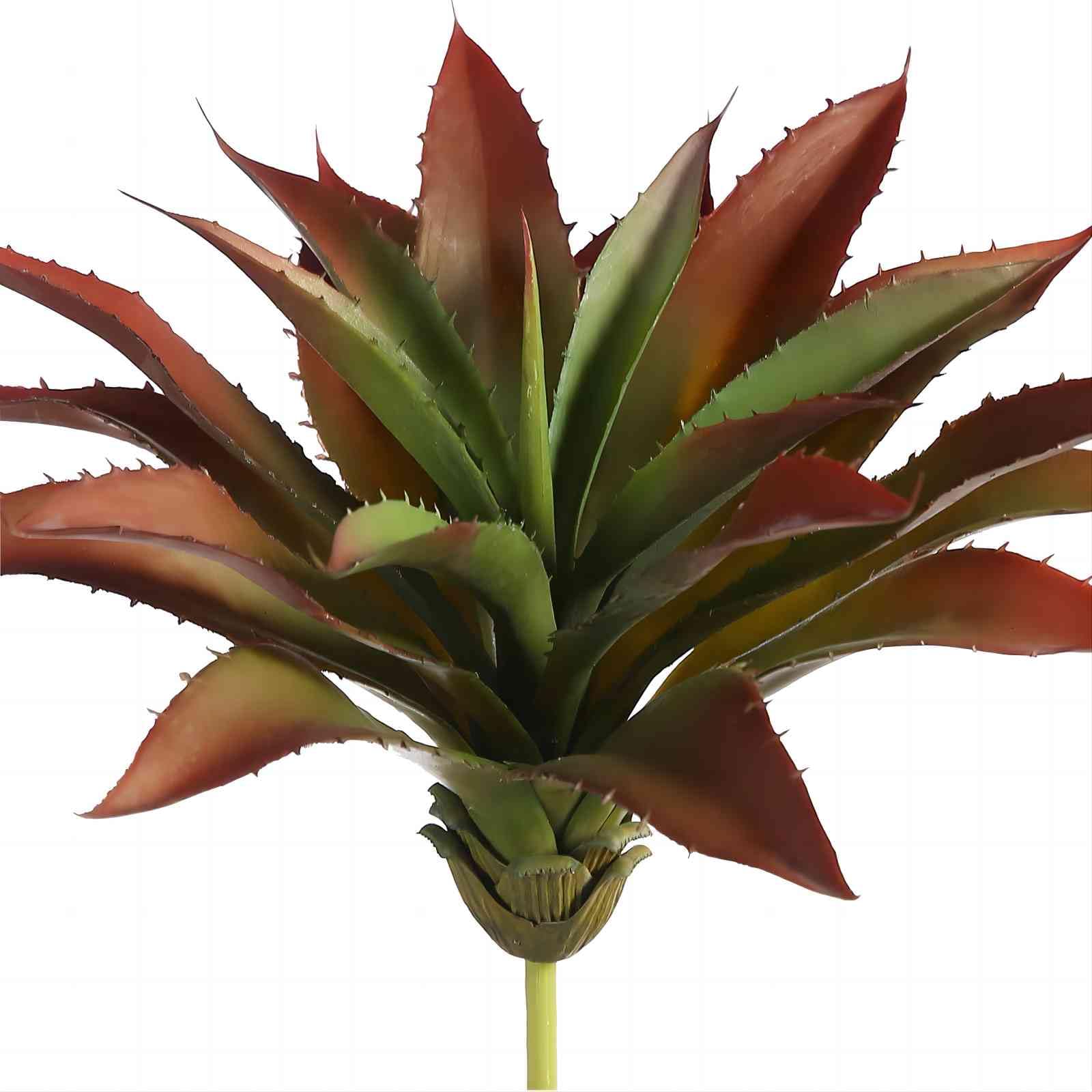 Photo 1 of JUSTOYOU Large Artificial Succulents Aloe Plants Real Touch Fake Flowers Unpotted for Home Wedding Festival Arrangement (1, Green-Red)
