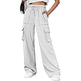 AUTOMET Womens Sweatpants Wide Leg Cargo Pants Fall Fashion Outfits Sweats Baggy Winter Clothes Streetwear Joggers
