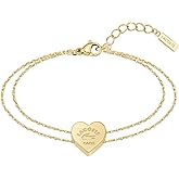 Lacoste Love My Croc Pendant Bracelet for Women - Stainless Steel Jewelry - Adjustable Band - Romantic Collection, Heart Shape Design - Fashion Accessory - Gift For Her