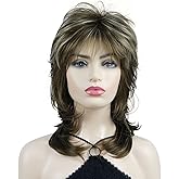 Wiginway Long Shaggy Layered Hair Natural Straight Wavy Shags Wig Soft Syhthetic Hair