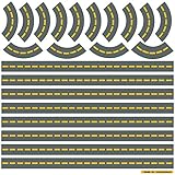 Extra Road Straight and Curved for Trucks Cars Wall Decals ROAD ONLY (Repositionable) Peel and Stick!