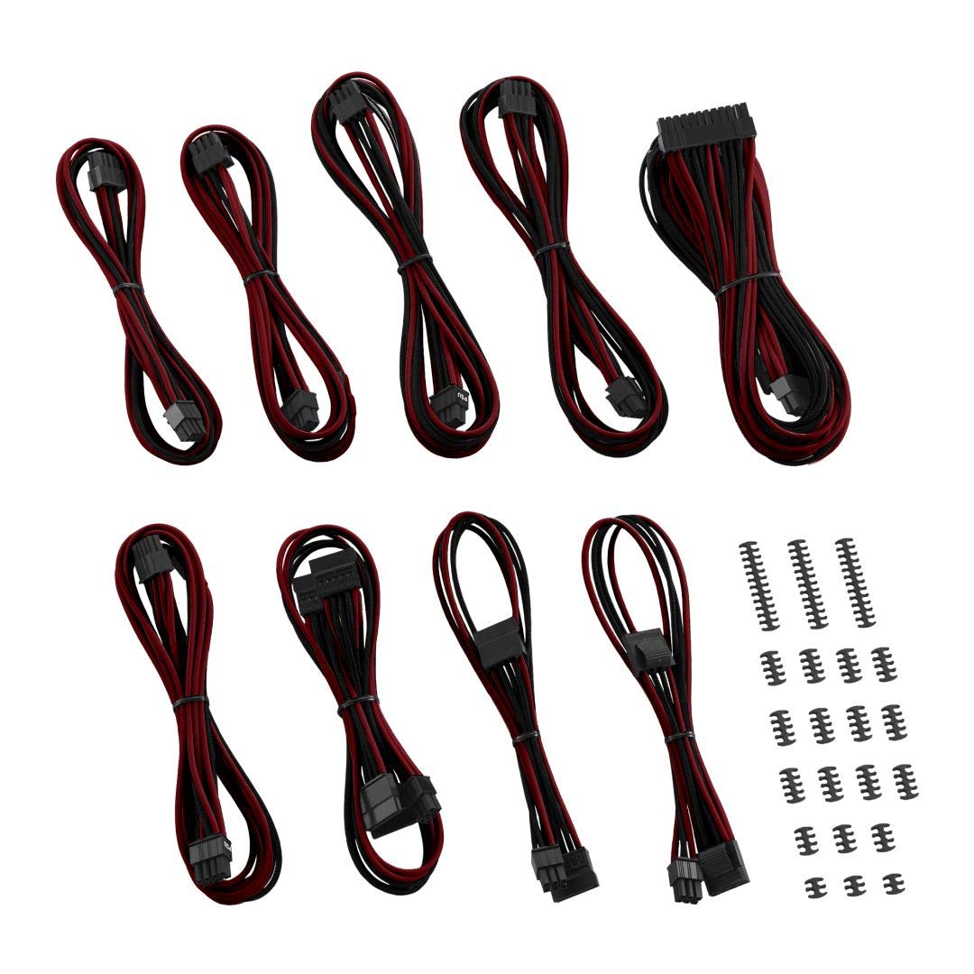 CableMod Classic ModMesh C-Series Cable Kit Corsair AXi, HXi & RM - Black/blutRed, Noir/rouge sang