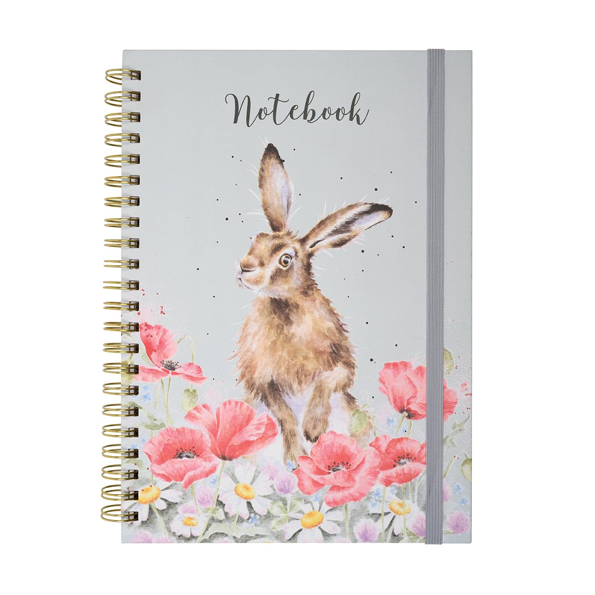 Wrendale Designs by Hannah Dale - Fields of Flowers Illustrated Spiral Bound Lined Notebook - A4