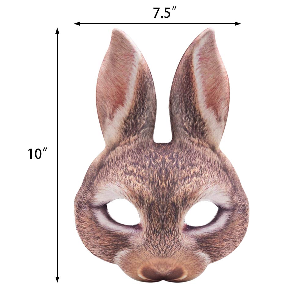 LoveInUSA Easter Bunny Half Mask Animal Adult Costume