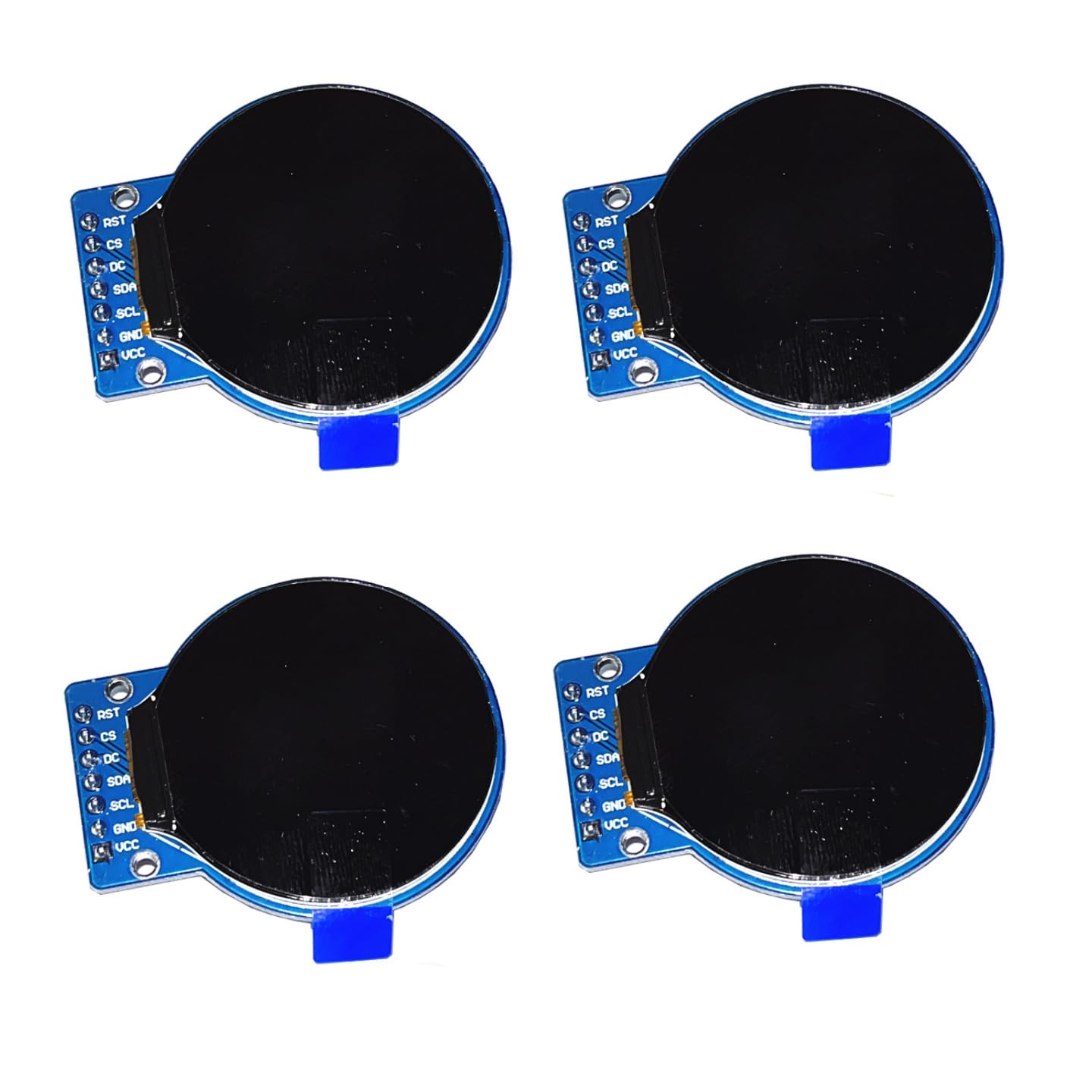 Photo 1 of 4 Pcs 1.28 Inch TFT LCD Display Module Round RGB 240 * 240 GC9A01 Driver 4 Wire SPI Interface 240x240 PCB for Arduino