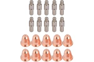 Plasma Torch Accessories Cutting Nozzle Tool 10Pcs PR0110 Electrode and 10Pcs PD0116-08 Nozzles, Welding Machine Electrode Co