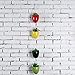 Multicolored Ceramic Rope Hanging Planter Set w/ 4 Flower Pots Plant Containers, Decorative Display Bowls