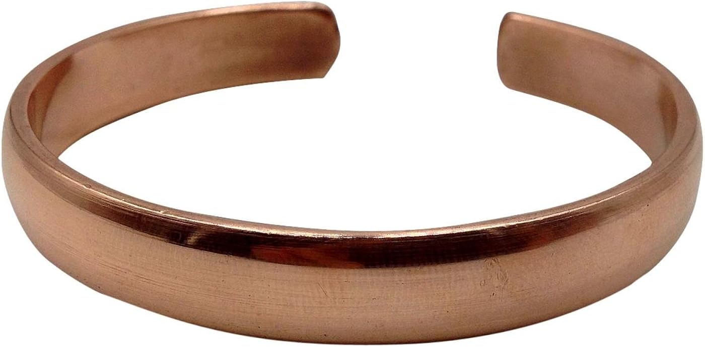 Healing Lama Hand Forged 100% Copper Bracelet. Unisex, Made with Solid and High Gauge Pure Copper. Helps Reducing the Joint Pain and Stiffness, Joint Related Inflammation and Skin Allergies. (Plain): Clothing