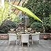 Grand patio 9 Feet Patio Umbrella, Outdoor Market Umbrella with Push Button Tilt and Crank, 6 Ribs, Lime Green