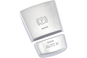 X AUTOHAUX Car Parking Brake Switch P Button Protective Covers Stickers Set for BMW X3 X4 X5 X6 2011-2017