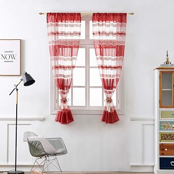 Amazon De Feiliandajj 130x100cm 1pcs Vorhang Transparent