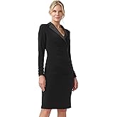 Adrianna Papell Womens Jersey Tuxedo Dress