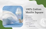 Sasma Home Large Muslin Squares 70x70 cm Pack of 10 100% Cotton view 2