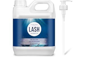 TWILASH BY DLY Lash Shampoo Bulk, Eyelash Cleanser for Extensions 2 Liters, Dispenser Pump, Safe Makeup Remover, Non-irritating or Burning Eyelid Foaming Cleanser for Professional Salon and Home Use (Ocean-2L)