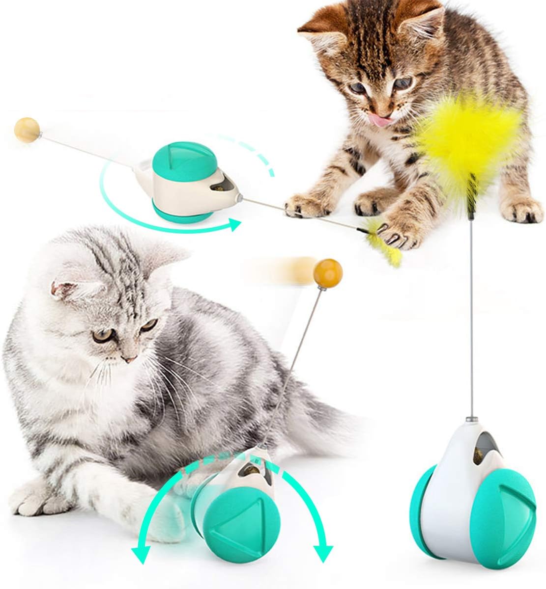 BLUK Interactive Cat Toys Cat Feather Toys for Indoor Cats,Cat Balance