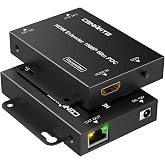 cenmate 1080P@60Hz HDMI Extender Over Ethernet, Up to 197Ft, PoC, EDID, HDR | HDMI Extender Over Cat5e/Cat6/Cat7, Ethernet to HDMI with transmitter and receiver for TVs, Projectors, PCs, Security Cameras