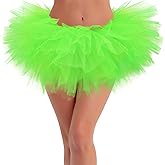qikqik Tutus for Women 5 Layers Fluffy Skirt Adult Tutu Skirts for Women Tulle Skirt Halloween Tutu Costumes Woman 80s Tutus