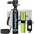 QDWETS S3000 0.5L Mini Scuba Dive Tank, Marked Reusable Scuba Pony Bottle with 5-10 Minutes of Backup Air. Scuba Diving Tank Equipment, Mini Scuba Dive Cylinder & Scuba Diving Oxygen Tank.(Black)