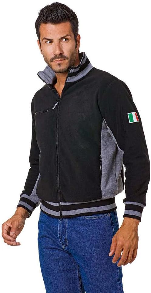 Logic Etna Pyle Anti-Pilling Black Border Grey Sweatshirt Long Sleeve Pockets Zip Closure Pocket antinfortunistica DPI Clothing Technical Work Leisure Dress