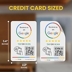 Google Review Tap Stickers, 5-Pack by