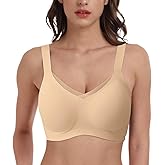 dolphinslides Womens Wireless Bras Lace V Comfortable Bralette Supportive Bra No Underwire Seamless Push Up Everyday Bras