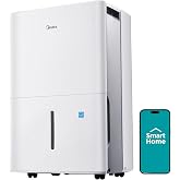 Midea 50 Pint Dehumidifier with Pump, 4,500 Sq. Ft, Energy star | Reusable Air Filter, Continuous Drainage, Wi-Fi Enabled, Works with Alexa, Quiet Operation for Basement, Home