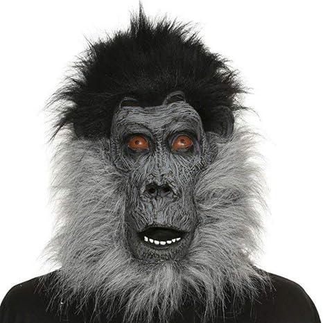 Gorilla AFFE Herren Fasching Halloween Karneval Kostüm Maske für Erwachsene