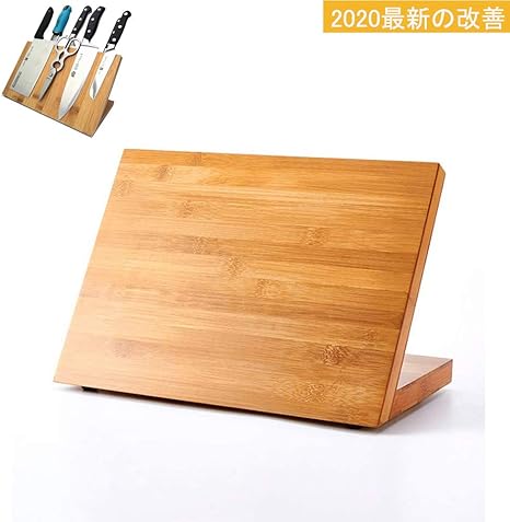 Amazon 包丁立て ナイフホルダー ナイフラック キッチンツール 汎用の木製ナイフホルダー 包丁スタンド ナイフスタンドマグネット木製 マグネット式 バンブー製 簡単装着 キッチン収納 抗菌 多機能 取りやすく 便利 取り外す清潔可能 簡単操作 防水 防湿 多用途