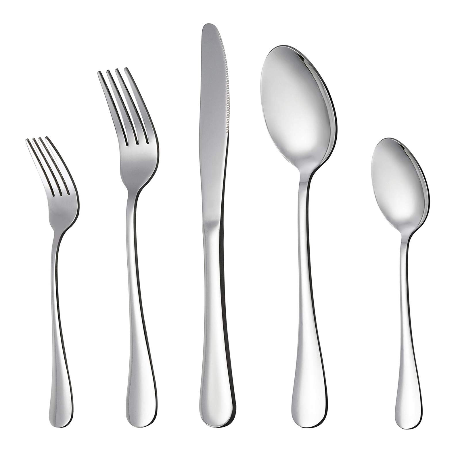 LIANYU 20 Piece Silverware Flatware Cutlery Set, Stainless Steel