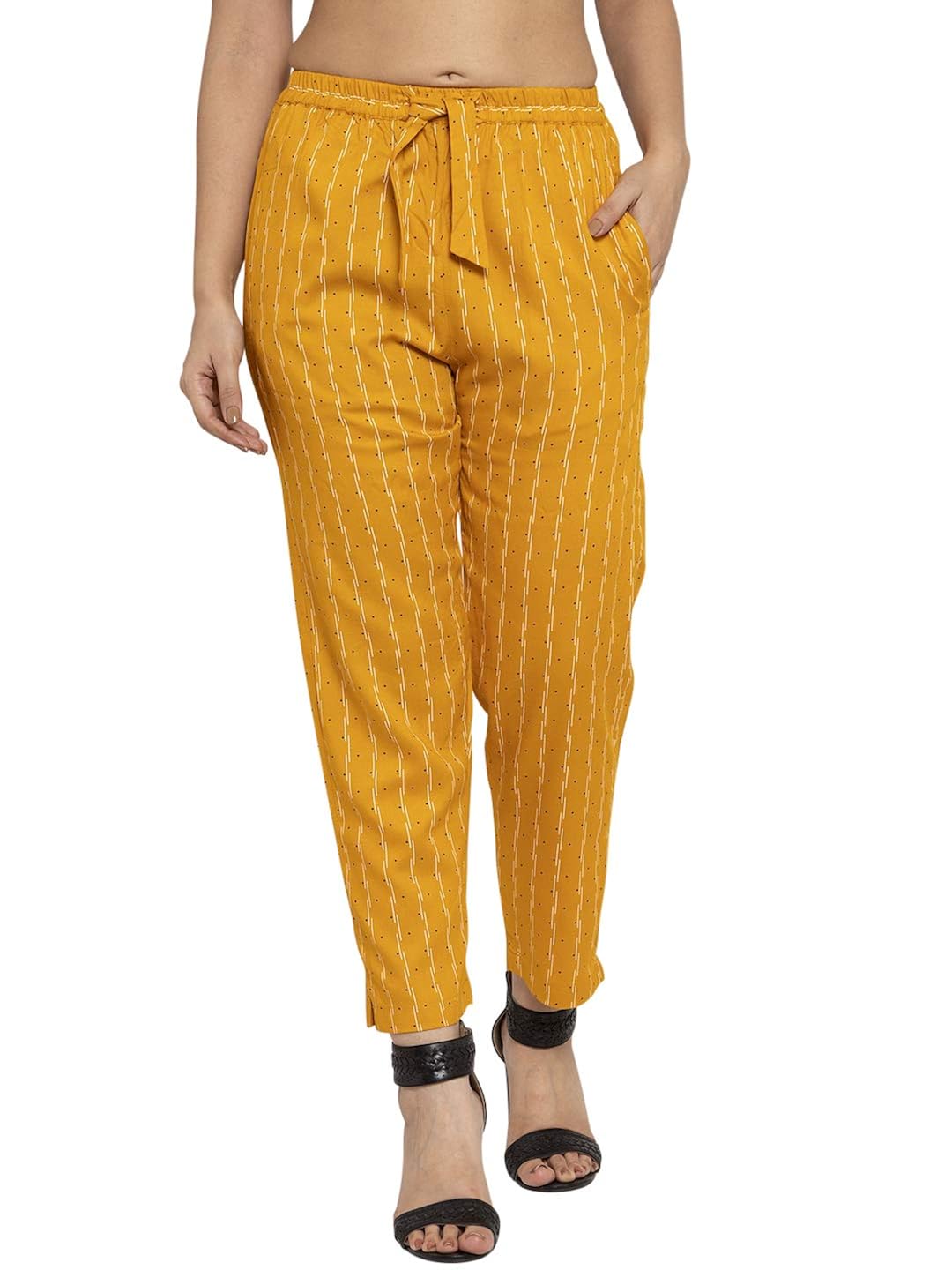 Buy Tucher Women Pant in Mustard Color Size L at Amazon.in