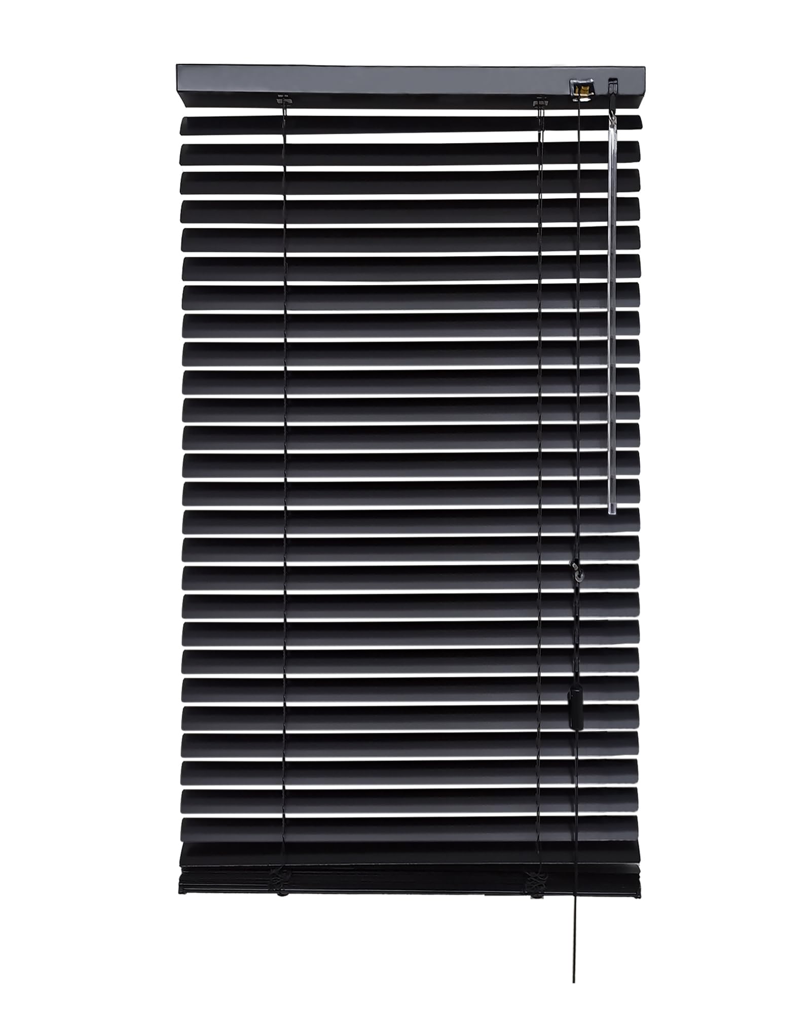 iYueMps 80x130cm Aluminium Venetian Blinds Black Blinds Window for Clamping or Dirlling Window Blind Strong Trimmable Easy Fit 25mm Slat for Office, Bathroom, Bedroom, Living Room, Kitchen