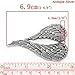JGFinds Large Angel Wings Charm Pendants - 5 Pack of Silver Toned DIY Jewelry Making Supplies; 2 3/4 Inch Metal Wings for Bracelet, Necklace, Earrings or Arts and Crafts