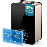 JCLOUD Waterless Essential Oil Diffuser for Whole Home, Upgraded V2, Black | Up to 2000 Ft&sup2;, 9 Scent Levels &amp; 6 Timers, Display Button &amp; App Control, Scent Boost, HVAC Cold Air Scent Machine for Office