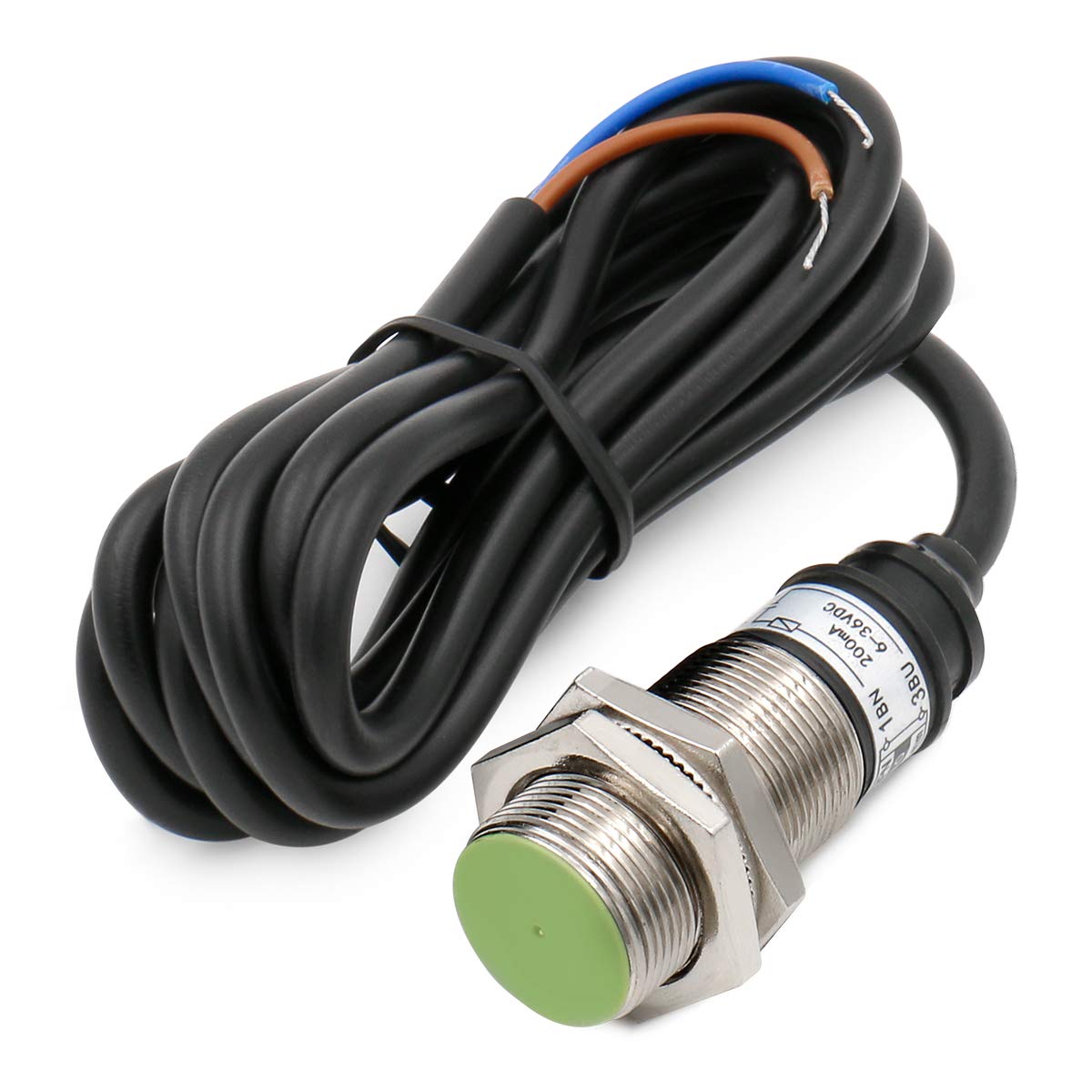 Heschen Inductive Proximity Sensor Switch, PR18-5DO, Cylindrical Type, 5mm Sensing, M18 Round, 10-30VDC 200mA, 2-Wire - Image 3