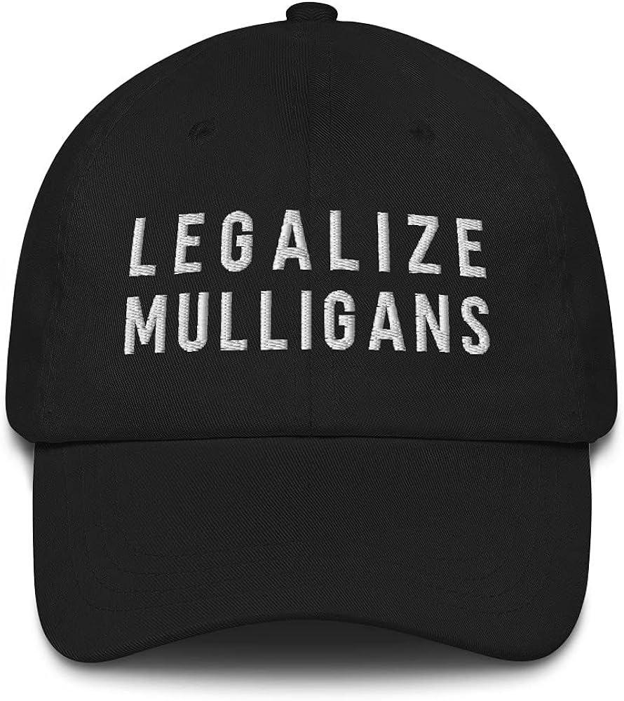 Legalize Mulligans Hat, Legalize Mulligans Cap, Golf Hats Men Fitted Dad hat Black at Amazon Men