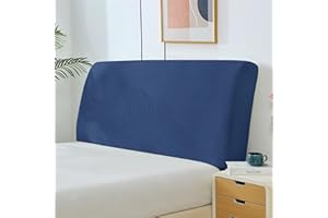Boxonly Stretch Headboard Slipcover, Elastic Bed Protector for Bedroom Decor, Full Coverage, Stone Blue (47"x27" / 120x70 cm Size)