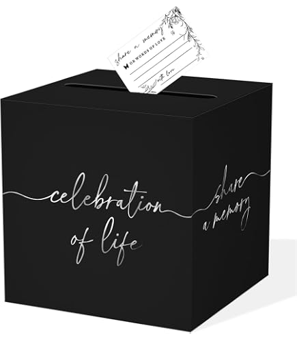 50 Cartes Mémoires Lily + Boîte "Celebration Of Life" - Pour Funérailles, Souvenirs