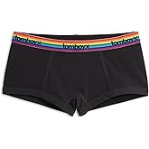 TomboyX Boy Short Underwear for Women, Cotton Blend, Full Coverage Boy Shorts, Comfortable Boxer Briefs Panties