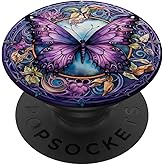 Purple Butterfly PopSockets Adhesive PopGrip