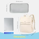 LANDICI Apricot Baby Changing Bag Backpack Diaper Backpack with Mat view 4