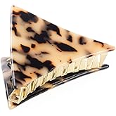 Prettyou Handmade Celluloid French Design barrettes large Triangle Tortoise Shell Luxury Fashion Accessories Hair Clip Claw for Women