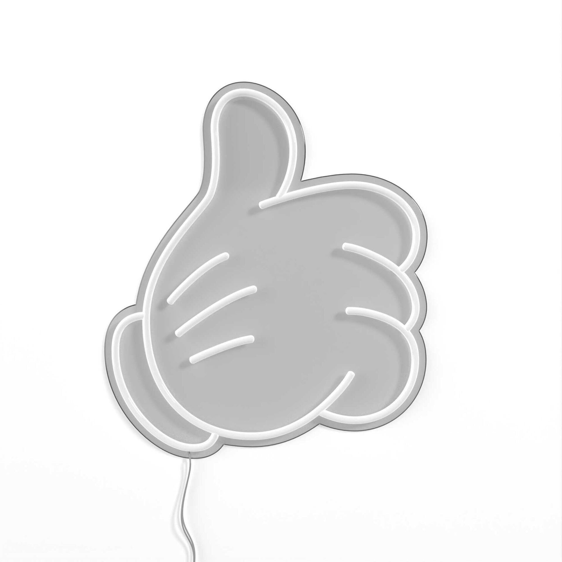 Yellowpop Neon Signs, Disney Glove Thumb Up (Small), Neon Signs for Wall Decor, Energy Efficient LED Neon Lights for all Walls, Easy to Install Custom Neon Sign & Customizable Light Up Wall Art