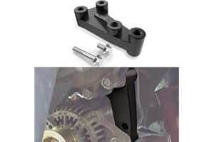 Bevinsee Alternator Bracket Compatible with Jeep Wrangler YJ 1991-1995 TJ 1997-2002 2.5L 4 Cylinder Accessories Replaced 53007605 53007604 Aluminum Black