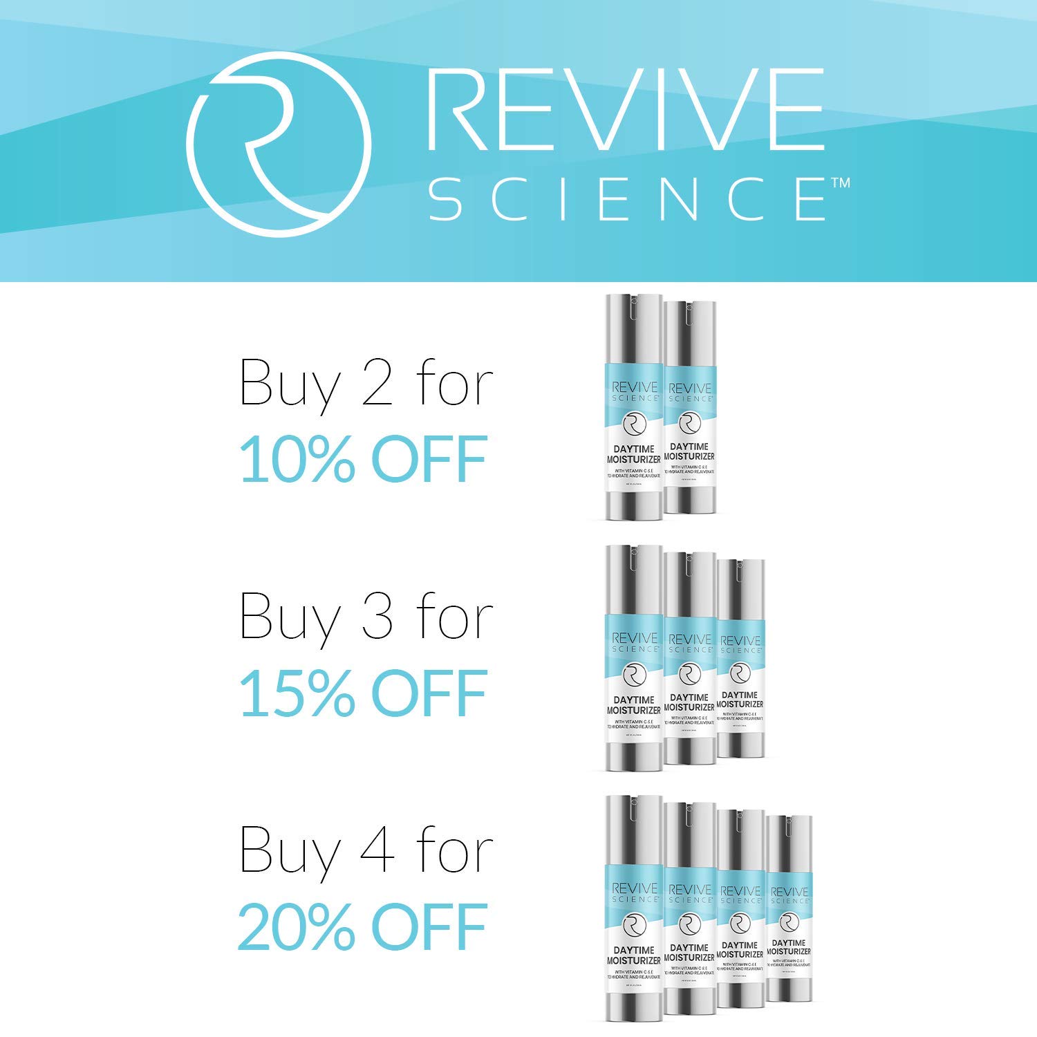 Revive Science Ultra Hydrating Daytime Face Moisturizer Cream - Anti Aging Face Lotion with Vitamin C & E - Face Moisturizer for Women and Men - Fragrance Free, All skin types (1 fl oz): Beauty
