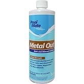 Pool Mate 1-Quart Concentrated Metal Out, Pool Metal Remover | Pool Stain and Mineral Inhibitor, Stain Remover, Easy to Use, Works Fast, 1 quart per 10,000 gallons of water, Made in USA