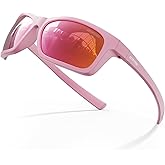 DEAFRAIN Kids Polarized Sports Sunglasses for Boys Girls Flexible Frame Youth Baseball Running Fishing Glasses for Age 7-14