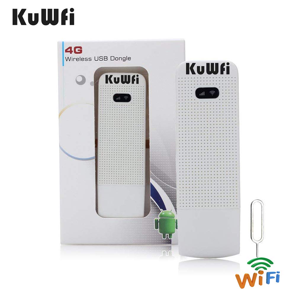 KuWFi 4G WiFi Modem LTE Mobile Hotspot USB Dongle Mini Router Support