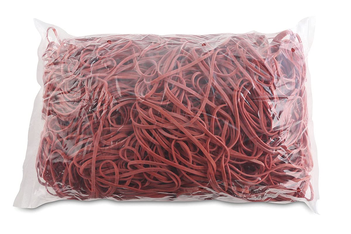 Rubber Bands OFFICE PRODUCTS Diameter 130mm 1,5x1,5mm 1000g Red/Small Office Accessories/Type-Standard/Material-Rubber/Weight (g)-1000 / Colour-Red/Size-1,5x3mm